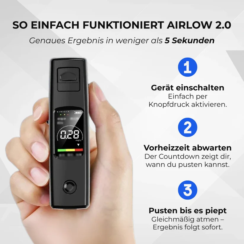 Präziser Alkoholtester für sicheres Feiern