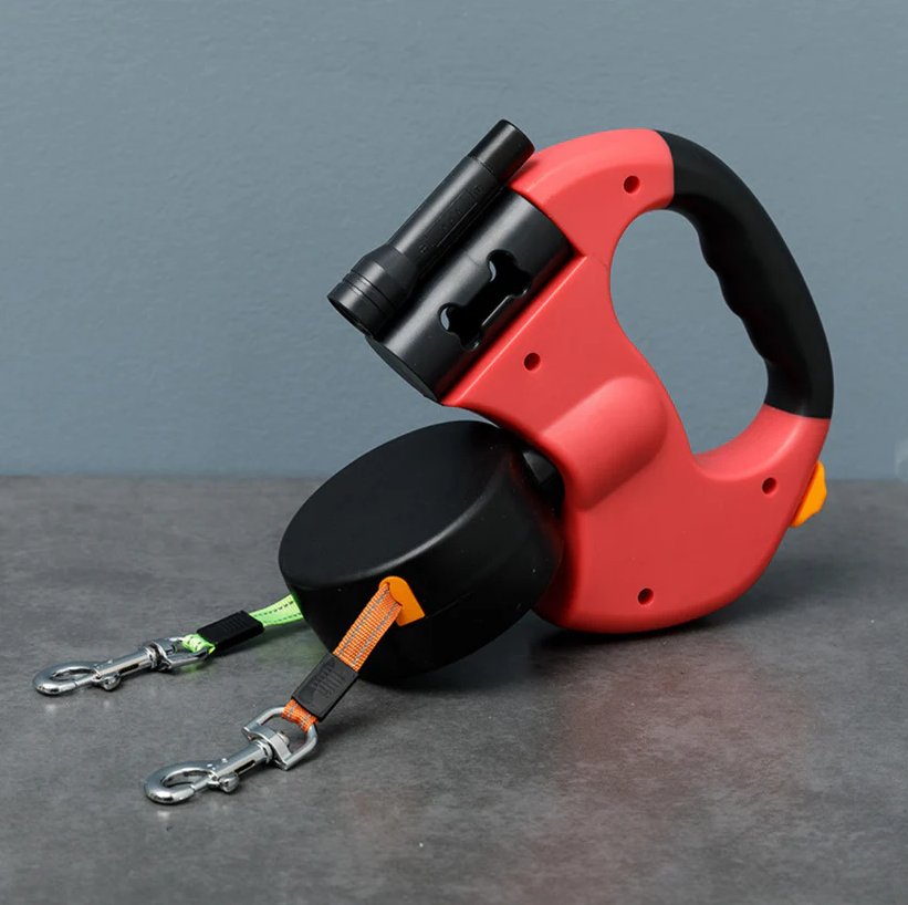 Zwillingshundeleine mit LED Licht