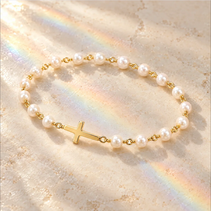 Perlen Kreuz Armband