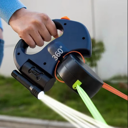 Zwillingshundeleine mit LED Licht